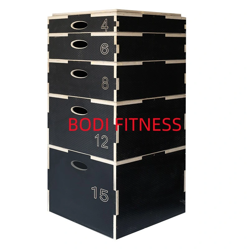 Gym Workout Jumping Box Jump Exercise Wooden Adjustable Plyometric Jump Box Fitness Plyo Boxes