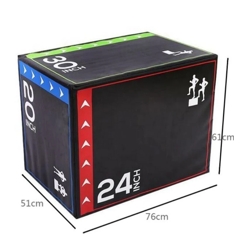 3 in 1 Soft Foam Professional Pylo Jump Box 3 in 1 EPE Heavy Jump Stool Plyometric Jumping Box Body Building Gym Equipment Plyo Box for Jumping Exercise