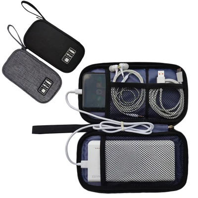 Ladebank, Mobiltelefon, Datenkabel, Headset, mobile Stromversorgung, digitale Organizer-Tasche