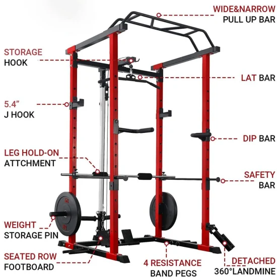 Gym Fitnessgeräte Power Cage Rack Squat Cage Power Rack